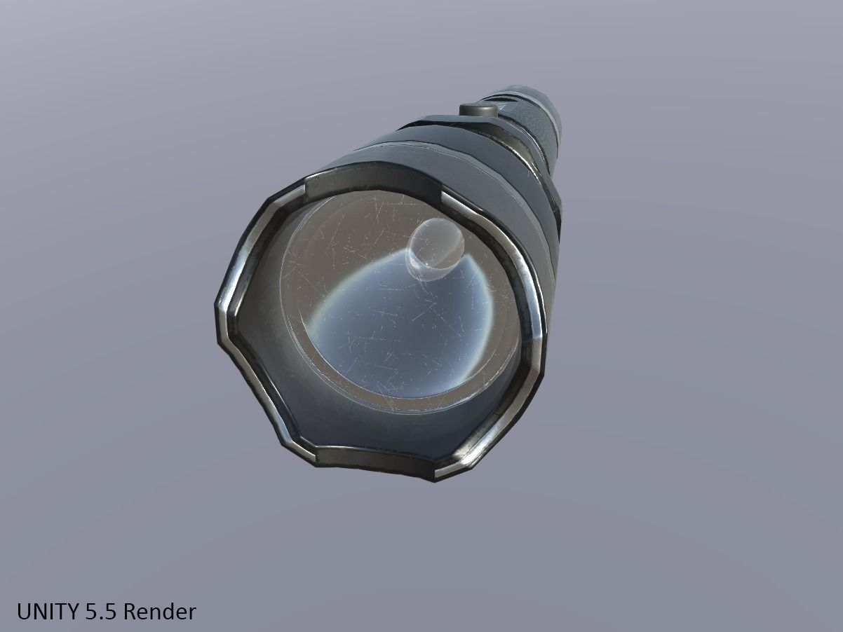 Taser Police FlashLight PBR Low-poly 3D model_13
