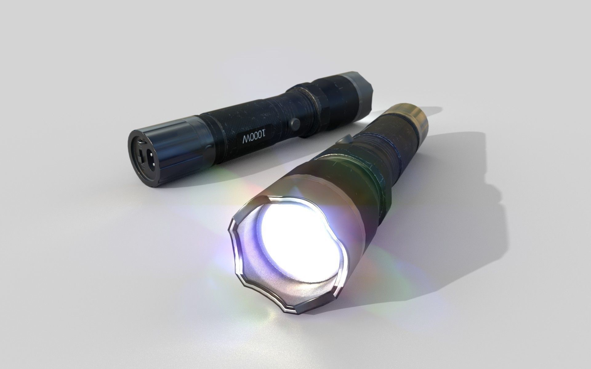 Taser Police FlashLight PBR Low-poly 3D model_8