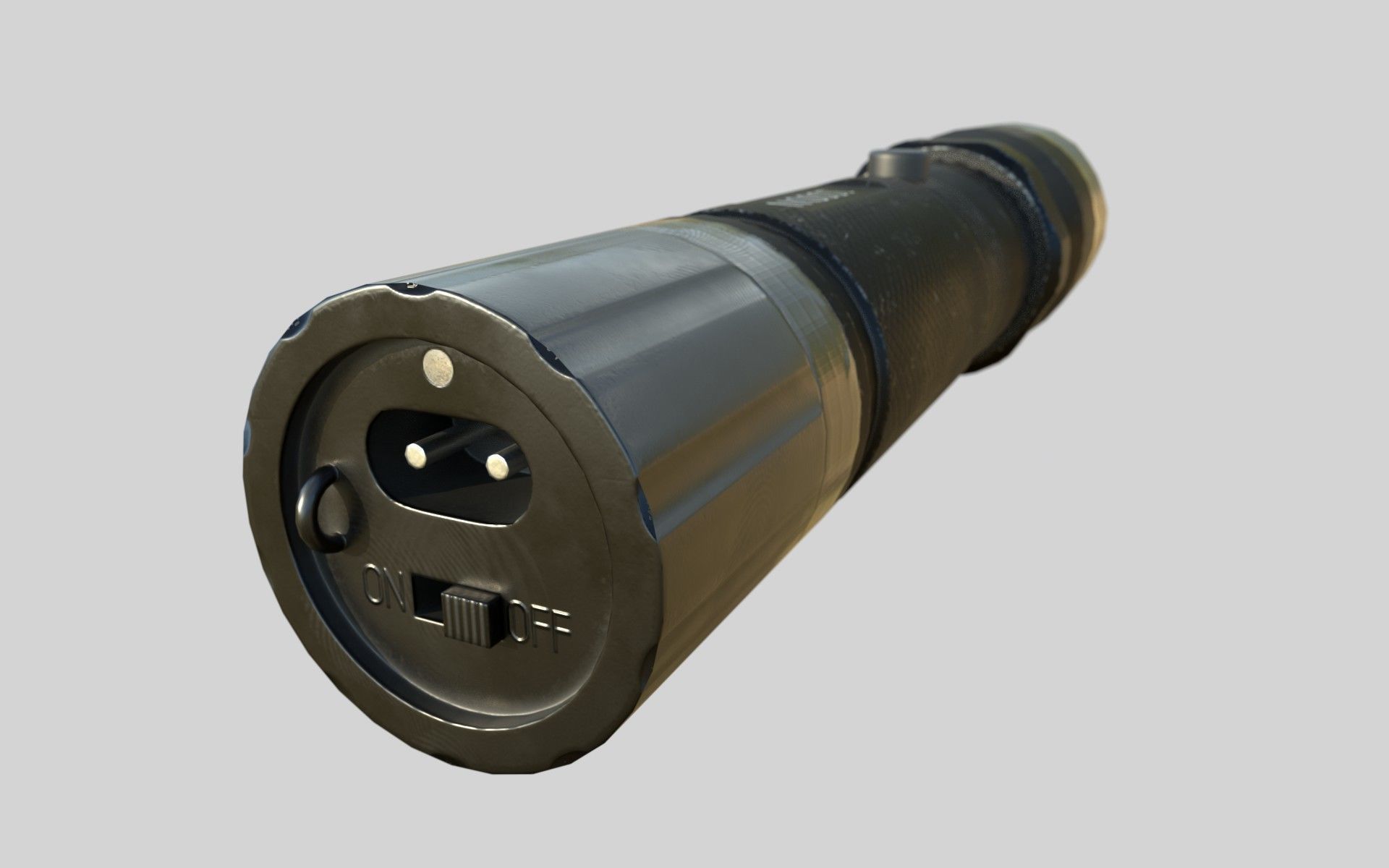 Taser Police FlashLight PBR Low-poly 3D model_5
