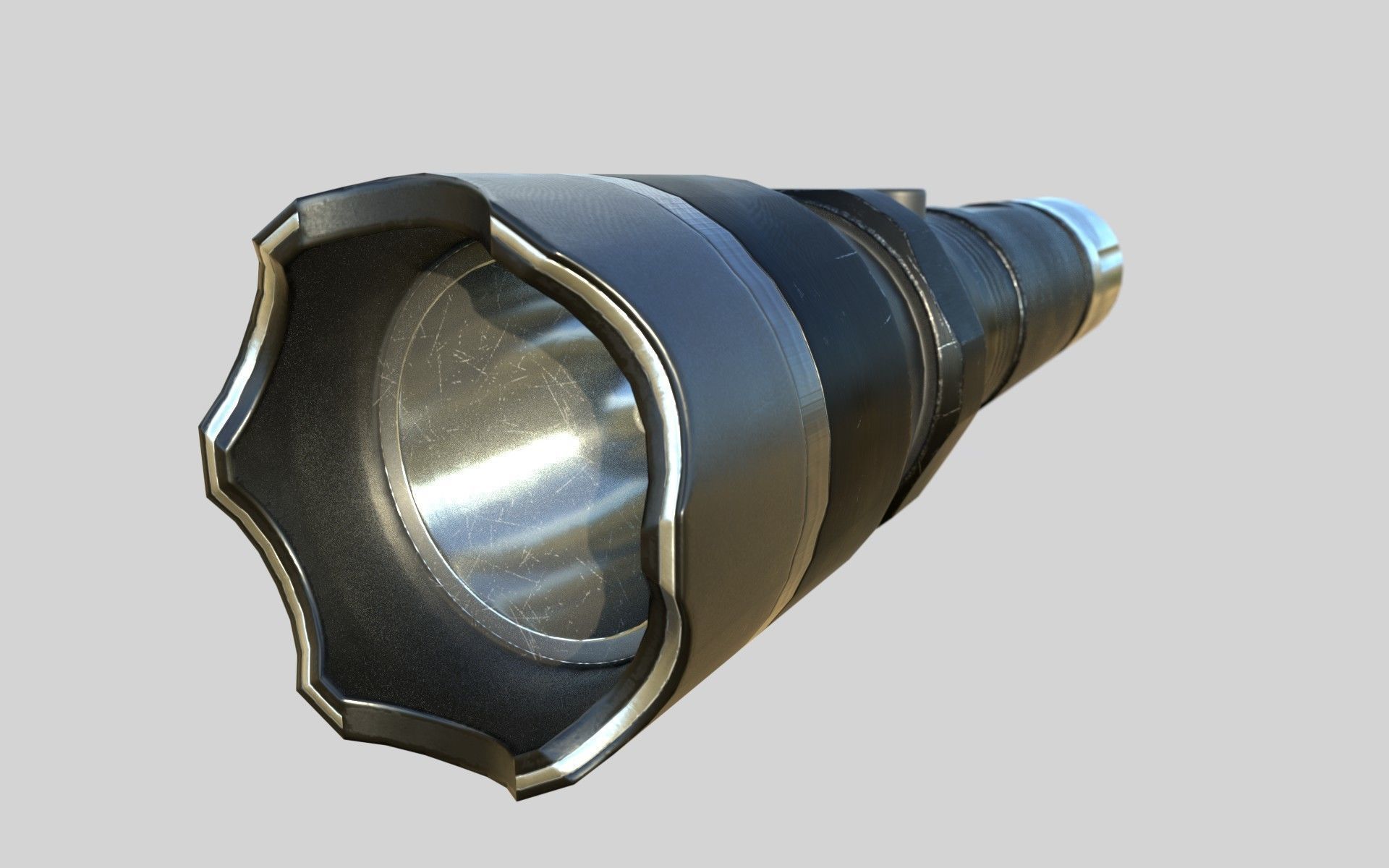 Taser Police FlashLight PBR Low-poly 3D model_2