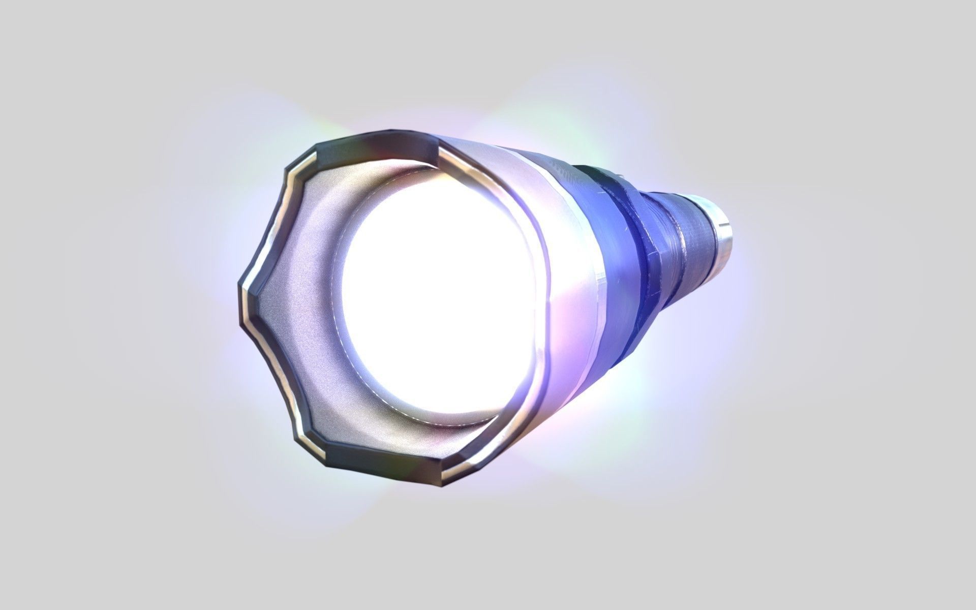 Taser Police FlashLight PBR Low-poly 3D model_4