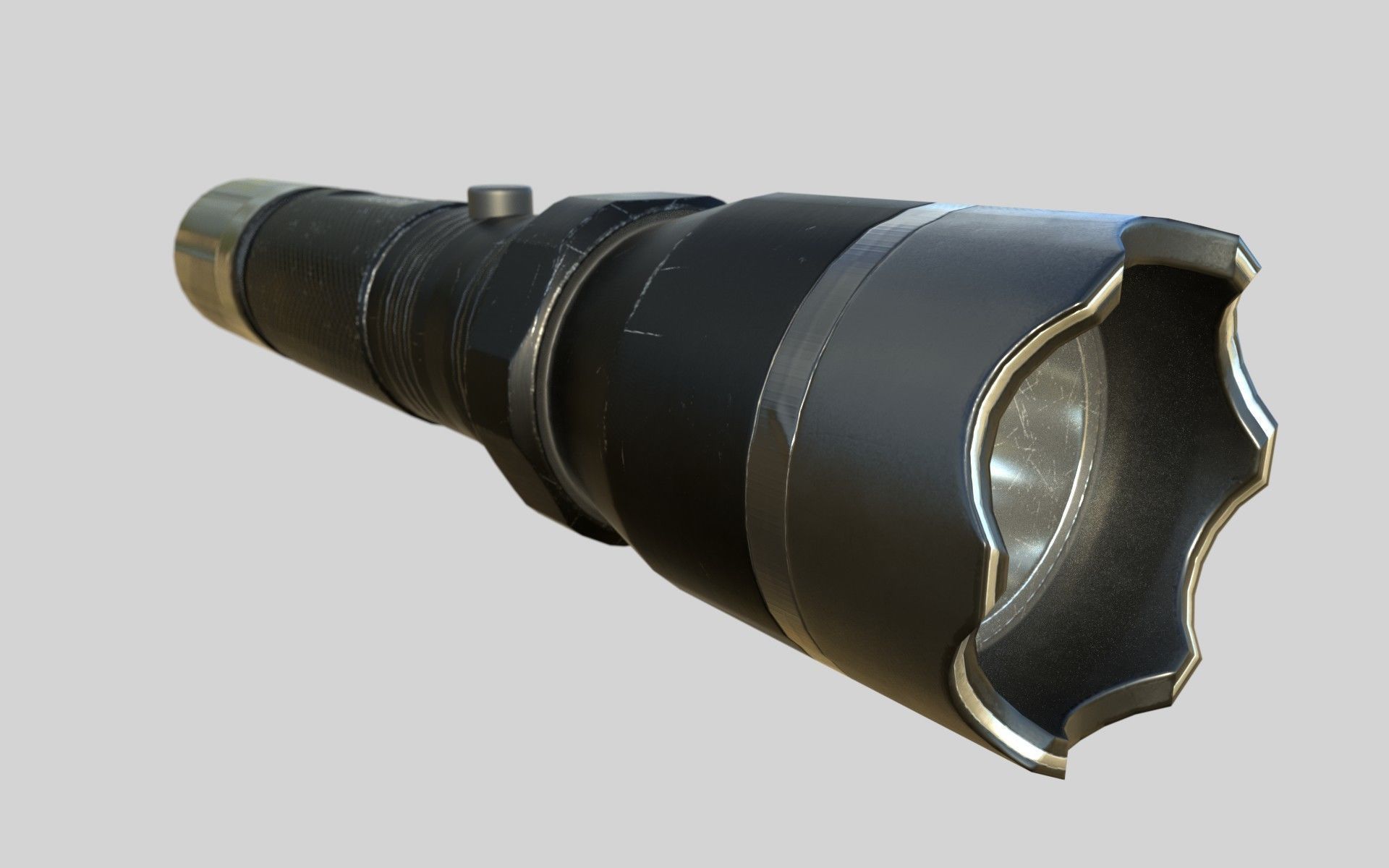 Taser Police FlashLight PBR Low-poly 3D model_1