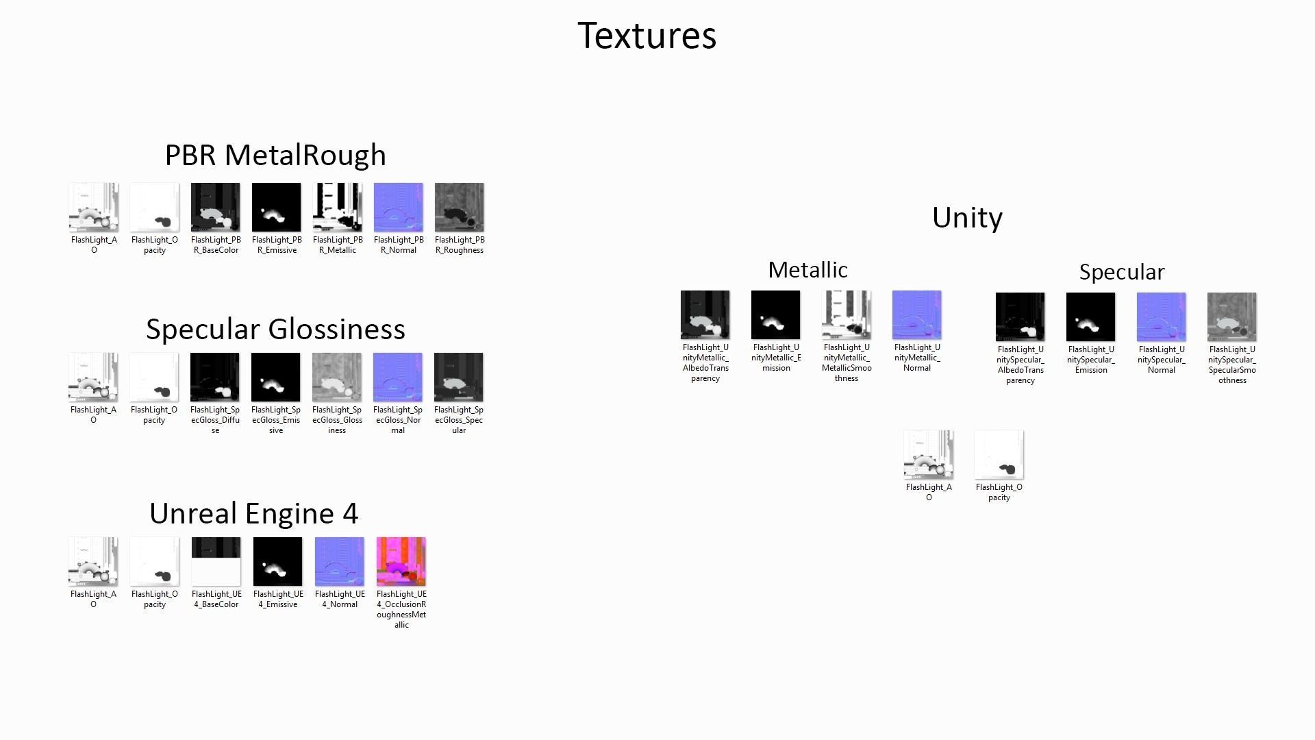 Taser Police FlashLight PBR Low-poly 3D model_16