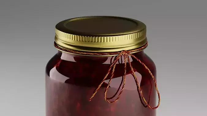 Jam Jar 3D model 4