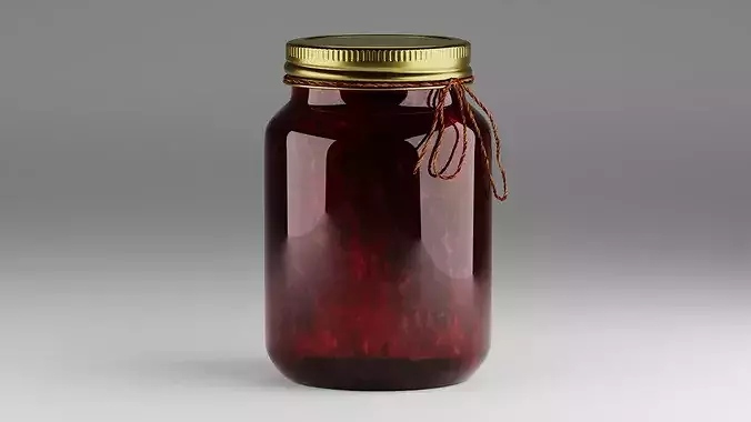 Jam Jar 3D model 2