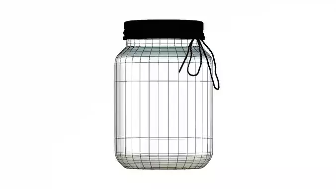 Jam Jar 3D model 6