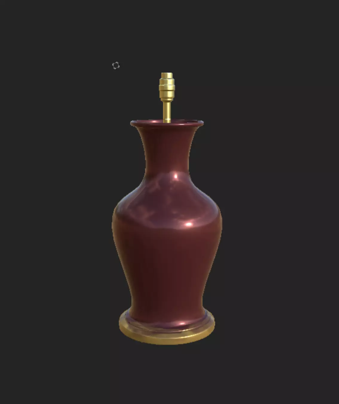 Luxury Ceramic Table Lamp Base Photorealistic PBR 3D Asset Free low-poly 3D model