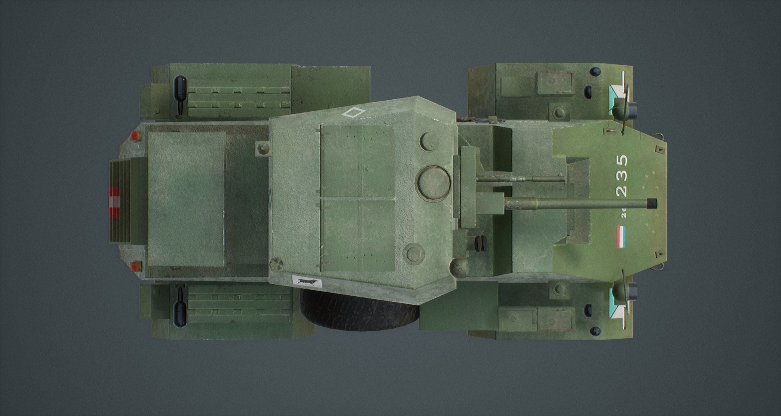 Humber Armoured Car game-ready model Free low-poly 3D model_5