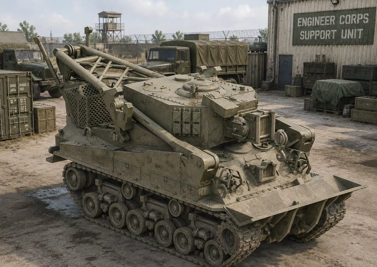 M74 armored recovery vehicle 3D print model