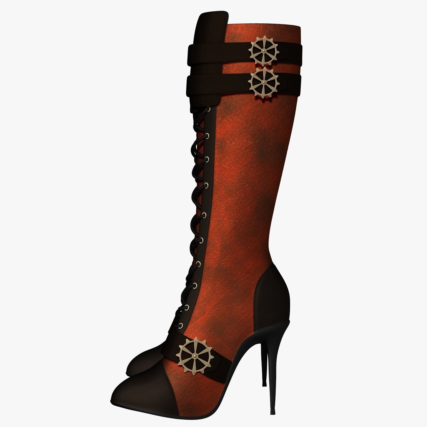 Steampunk Boots 3D model_4