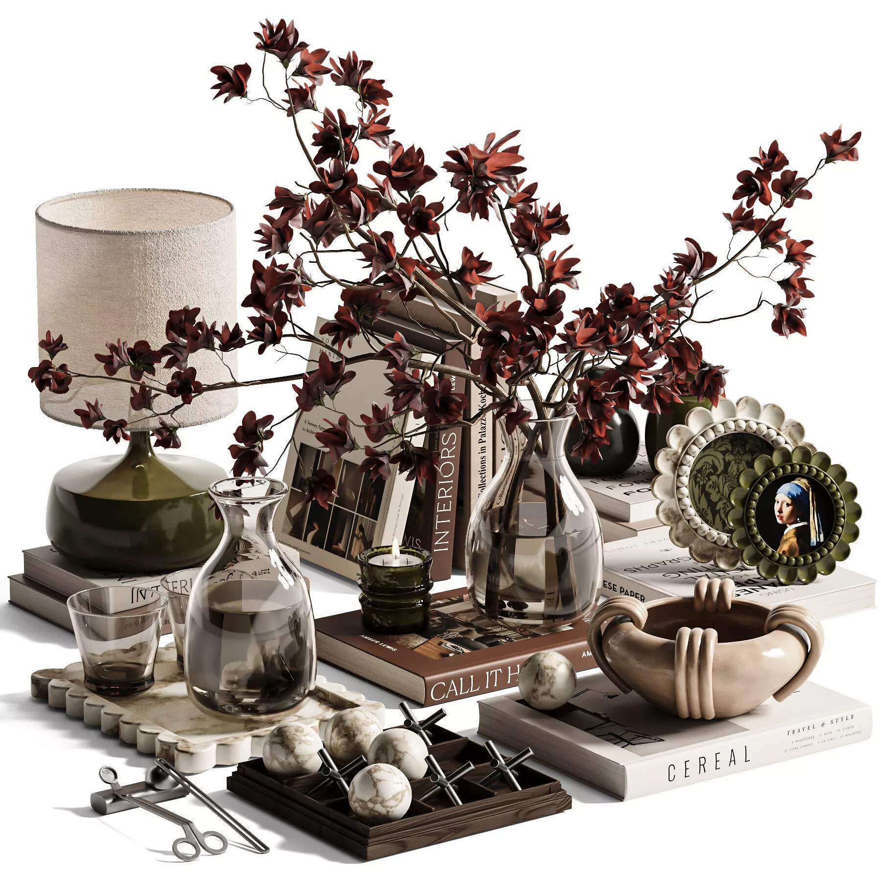 Tabletop Amber Decor Set31 3D model