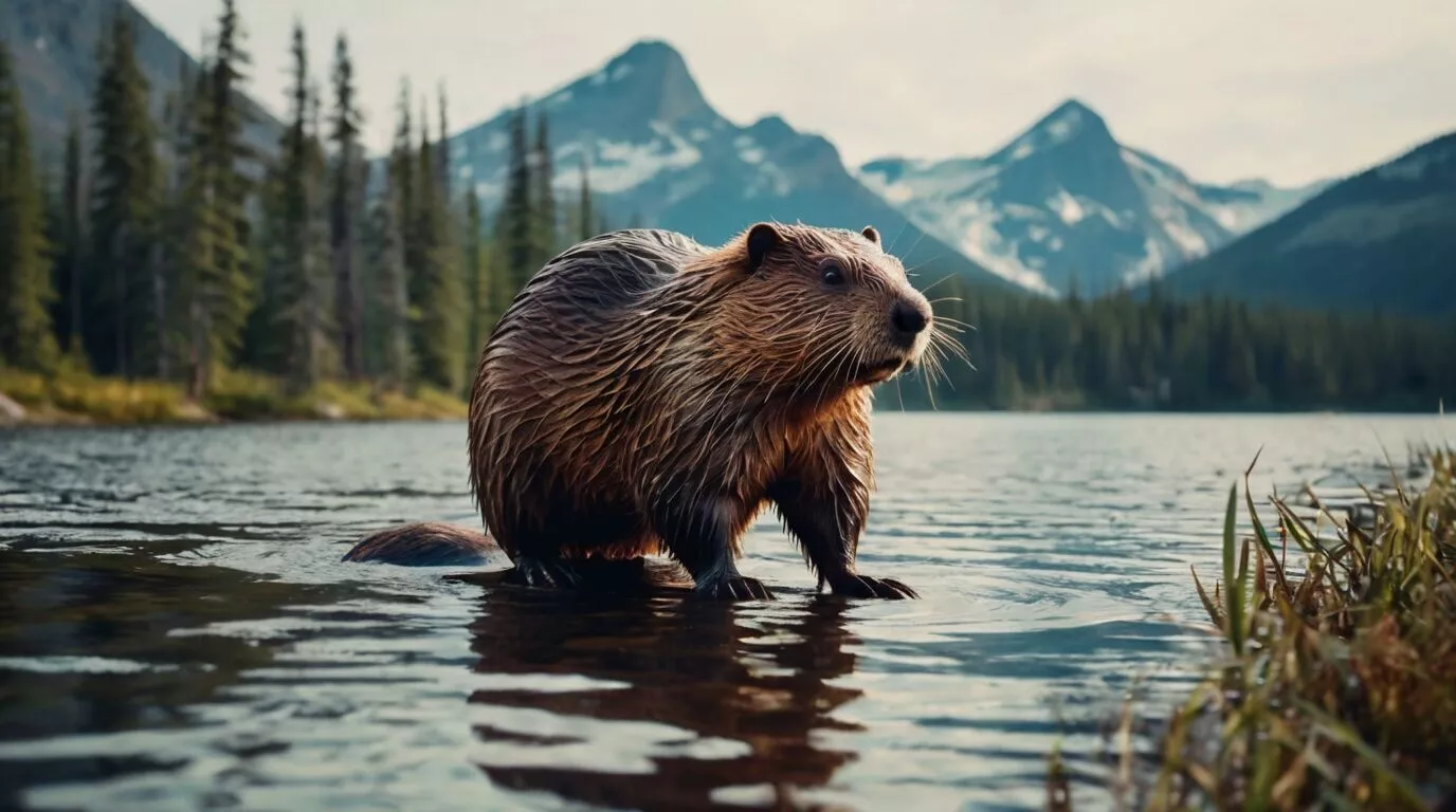 Running Low Poly Beaver 3D Model - Geometric Animal Asset 3D print model