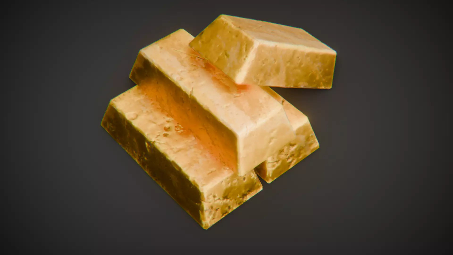 Stylized Ingots Low-poly 3D model