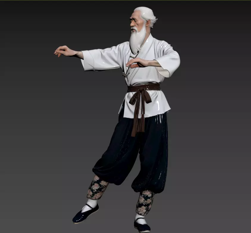 D-078- Tai Chi Grandmaster of Harmony between Hard and Soft 3D model