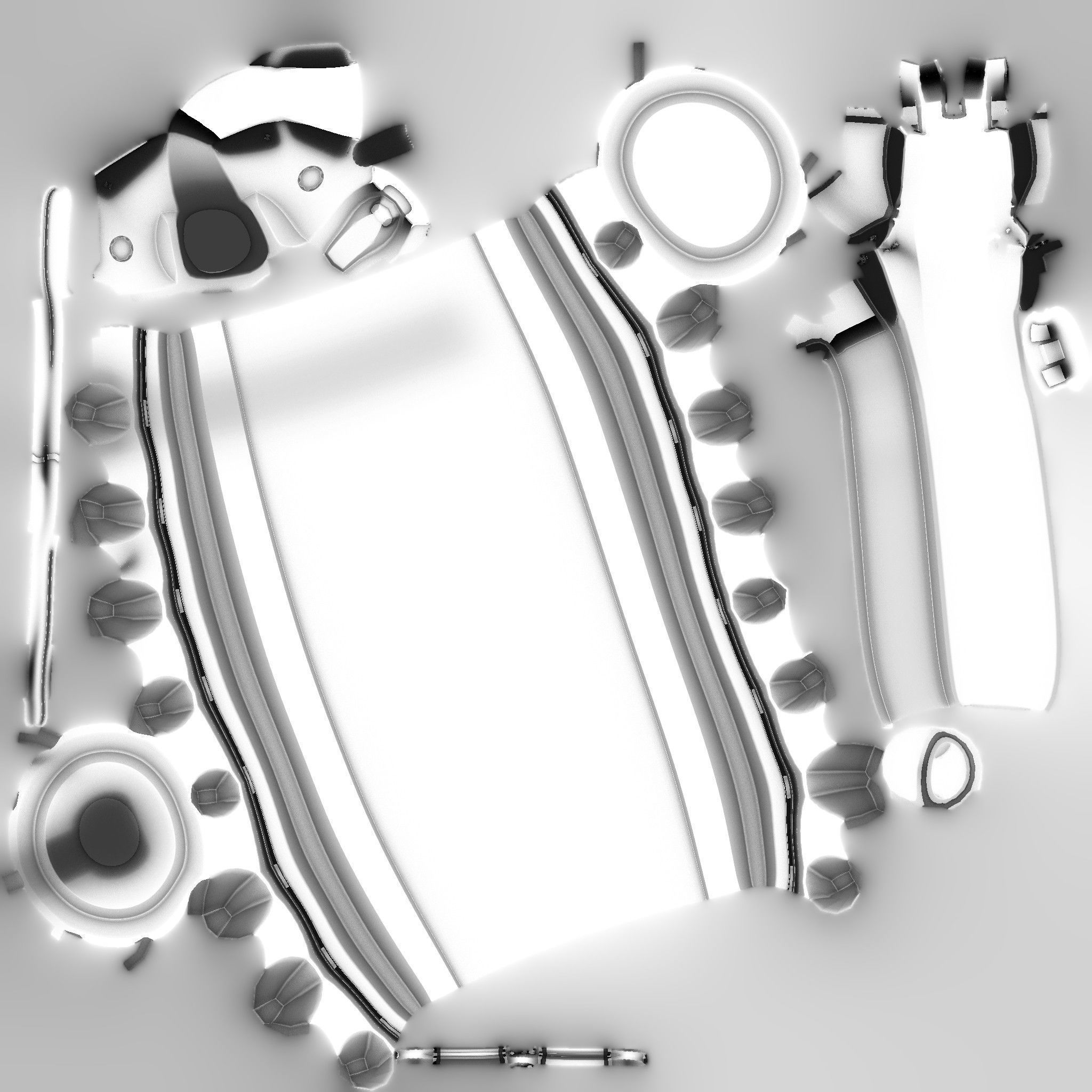 Flash Bang Grenade Low-poly 3D model_1