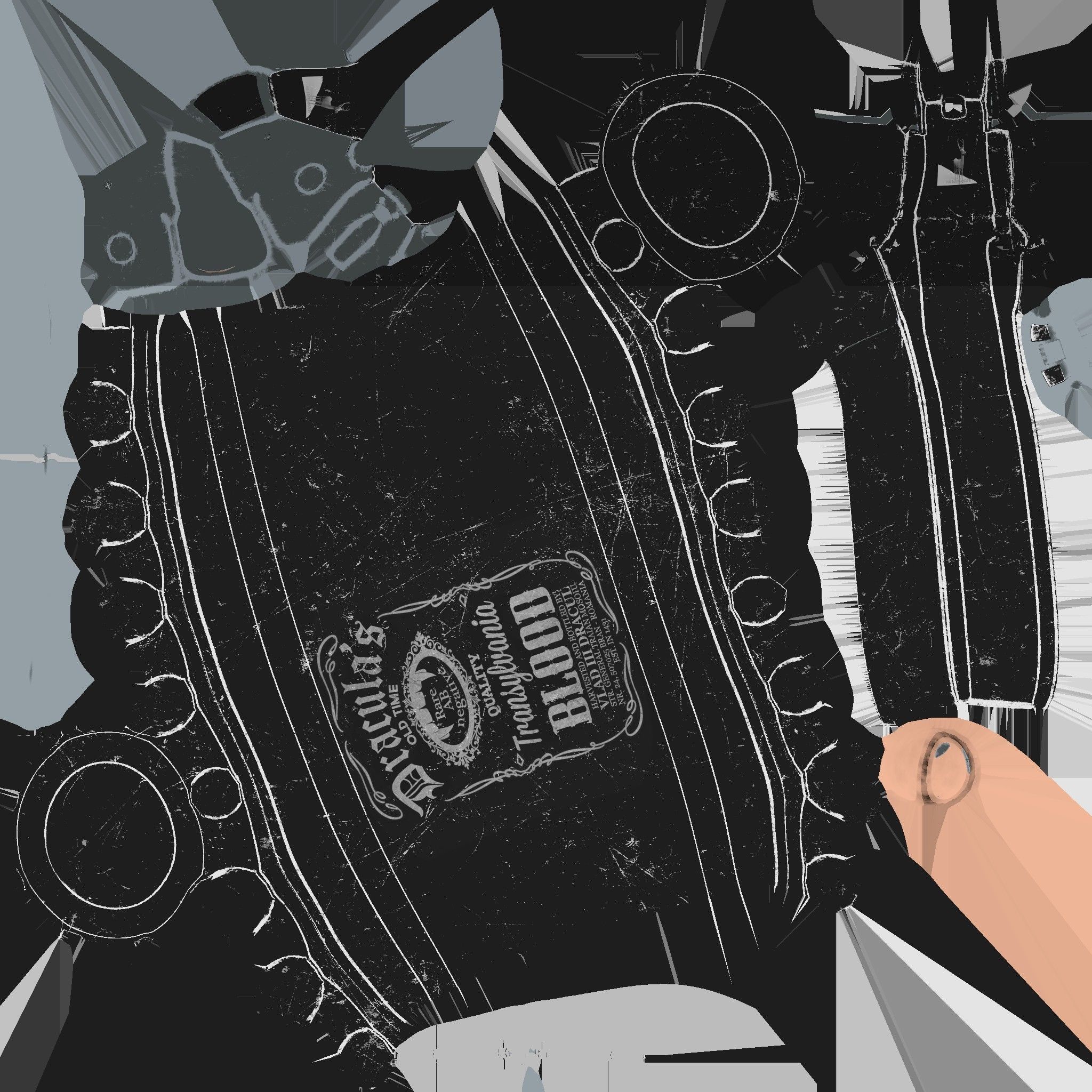 Flash Bang Grenade Low-poly 3D model_2