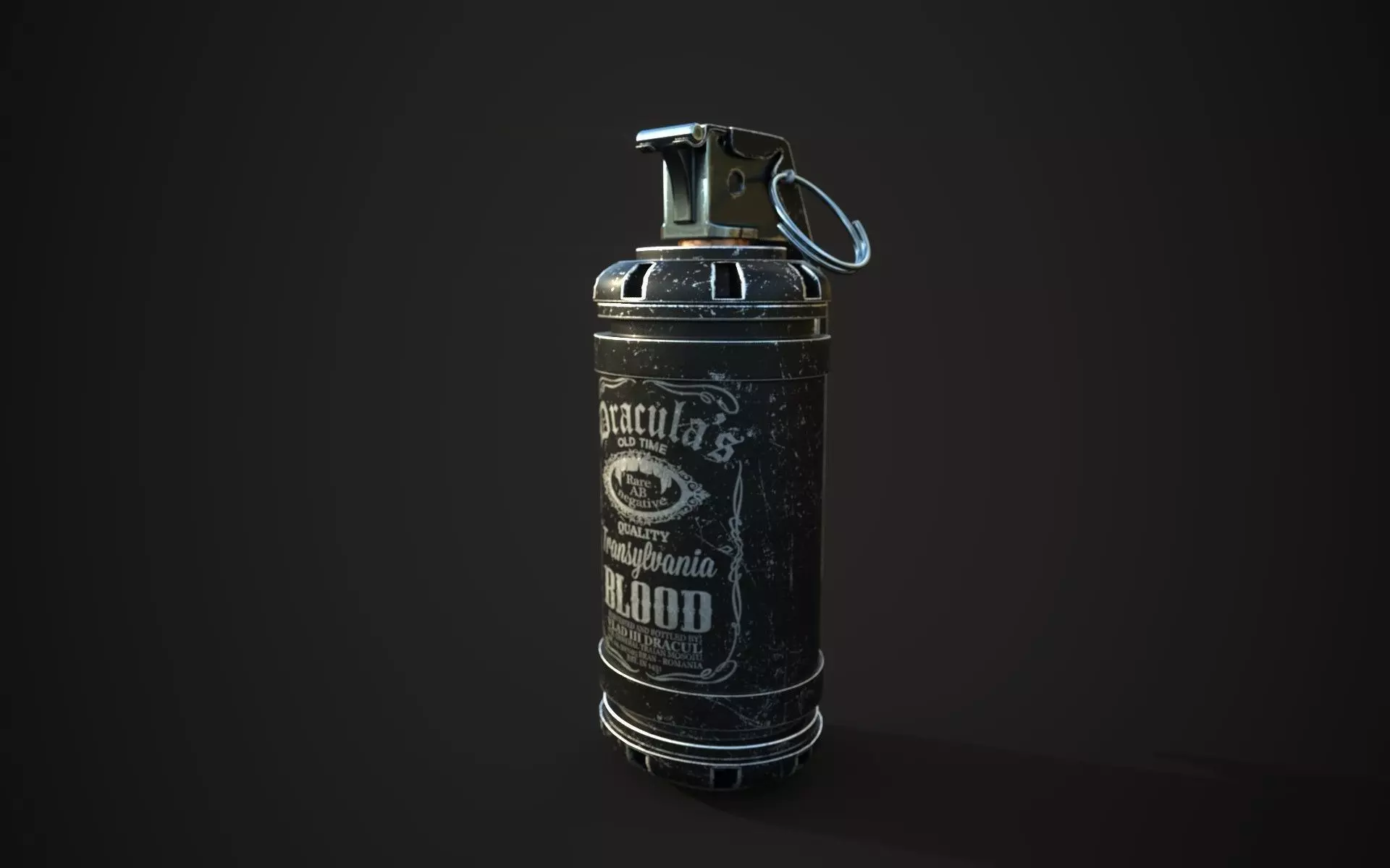 Flash Bang Grenade Low-poly 3D model_0
