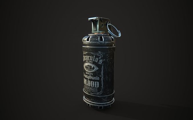 Flash Bang Grenade Low-poly 3D model