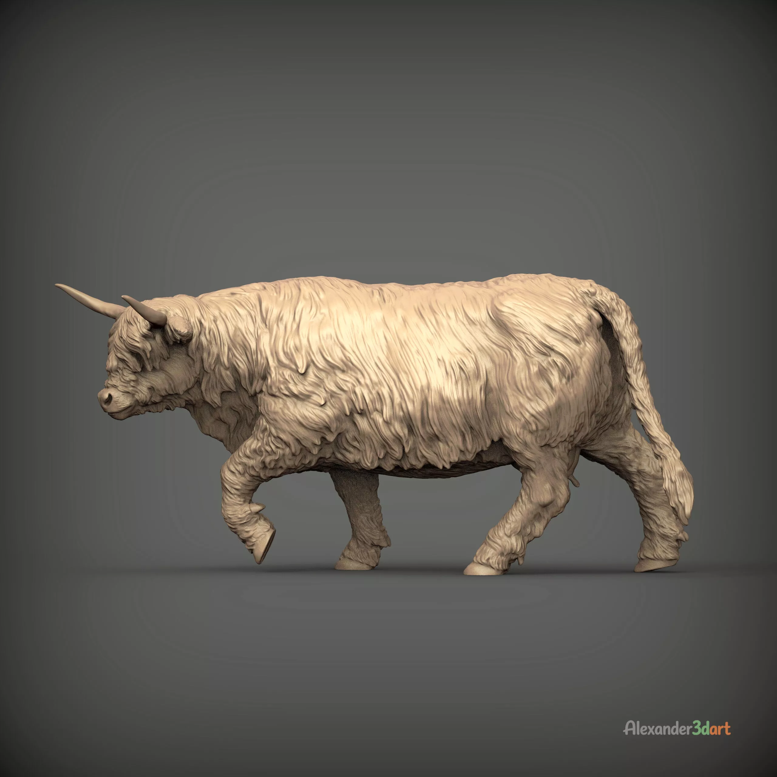 Highland Cow STL for 3D Printing 3D print model