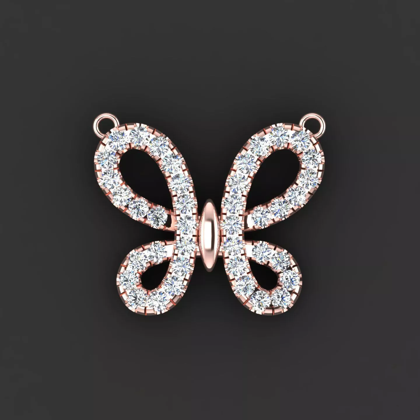 Butterfly Pendant 3D Jewellery 3D print model