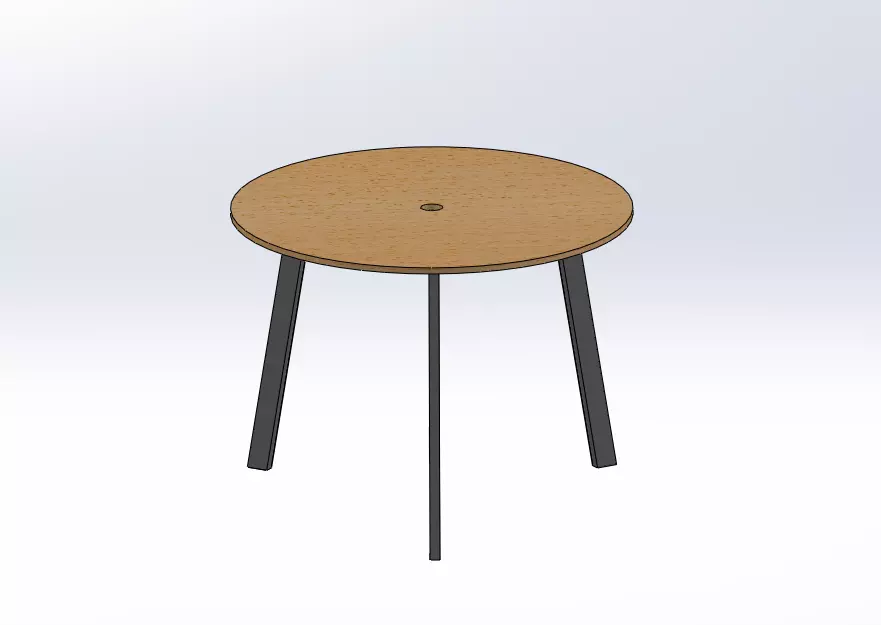 Modern Round Meeting Table 3D model