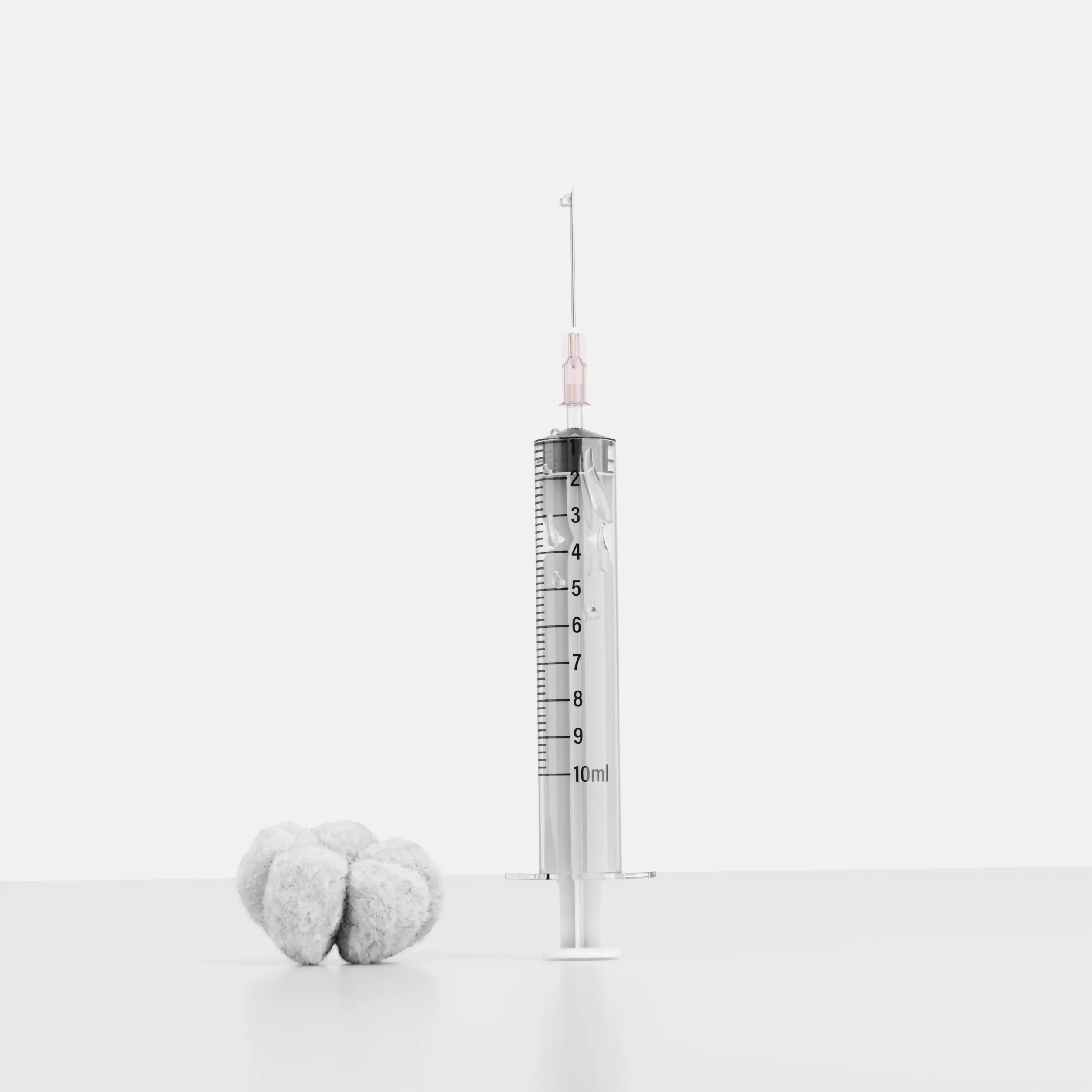 Empty Syringe 10ml Medical Instrument 3D Model Low-poly 3D model