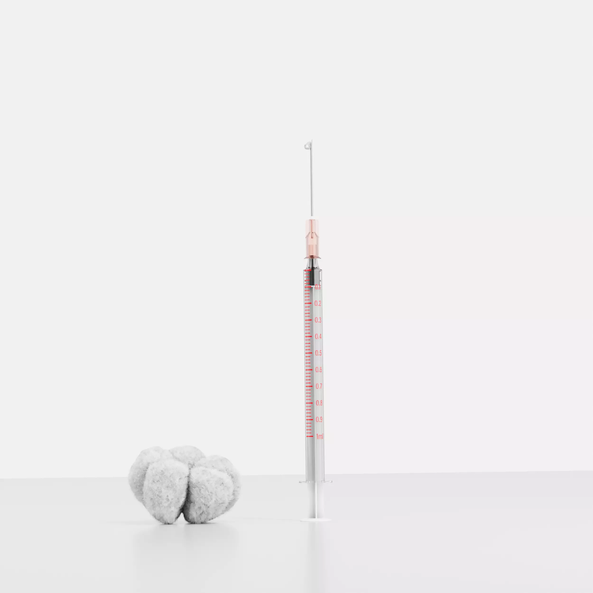 Empty Syringe 1ml Medical Instrument 3D Model Low-poly 3D model