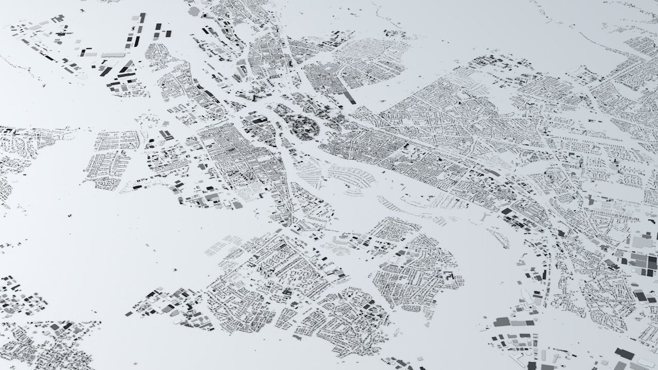 Bremen Streets and Buildings 3D model_1