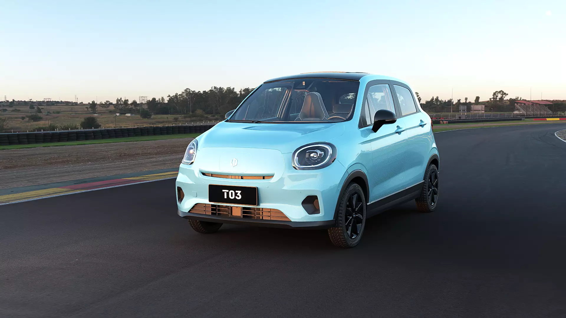 2026 Leapmotor T03 with interior Low-poly 3D model