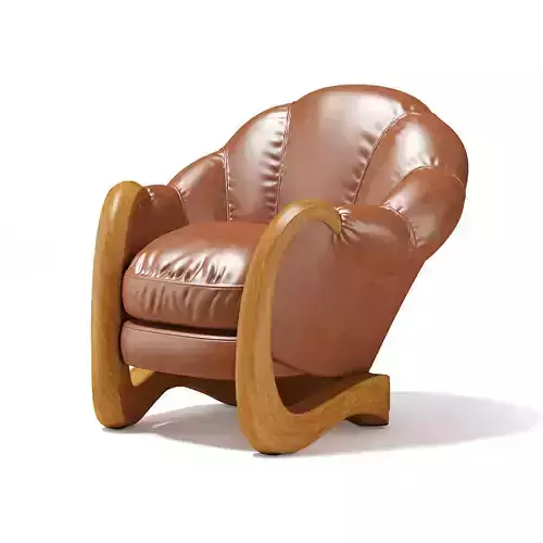 Brown Leather Armchair