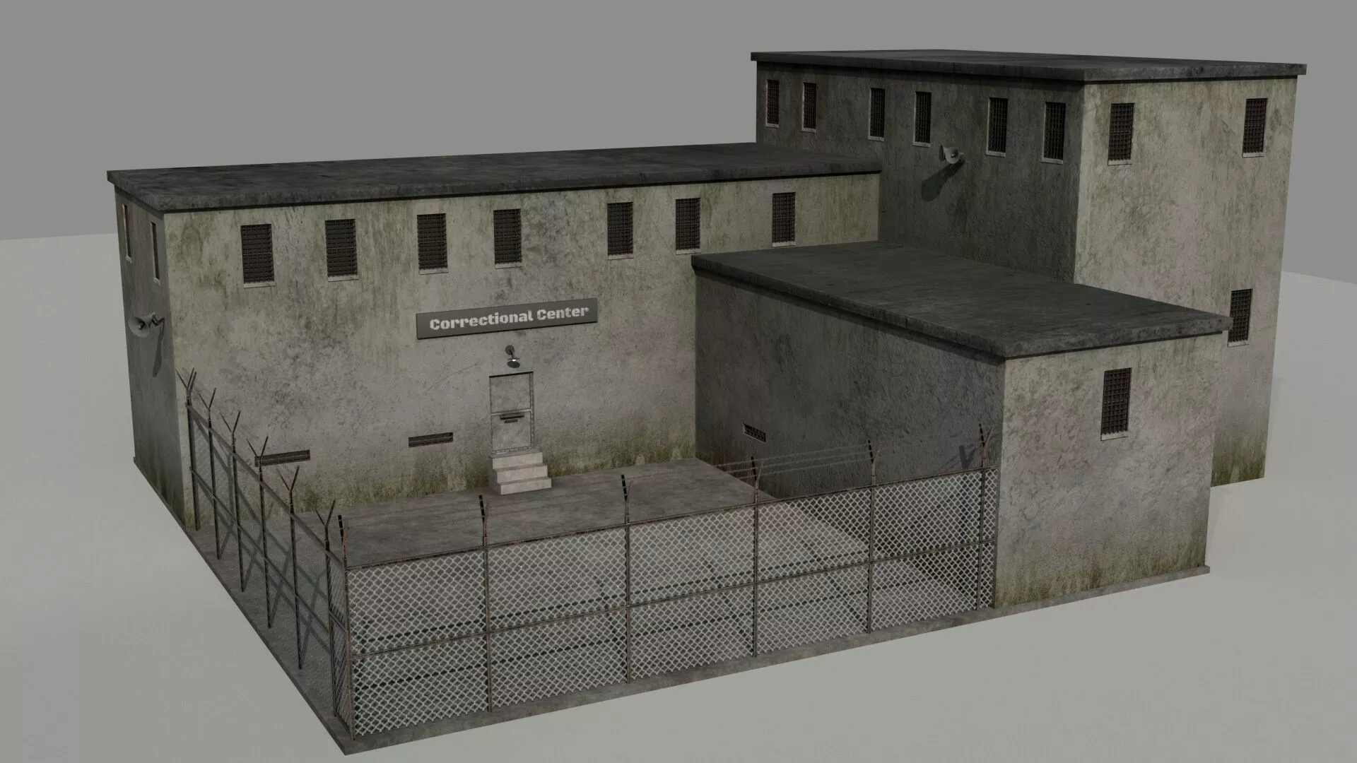 Correctional Center 3D model Low-poly 3D model