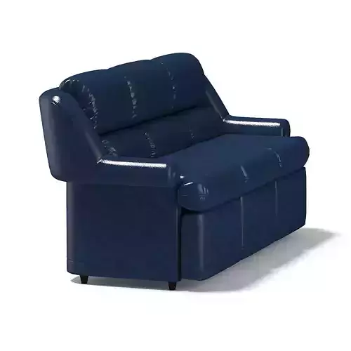 Blue Leather Sofa