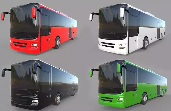 PBR Lowpoly Bus