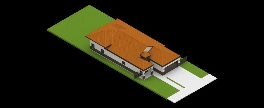 Residential 4 bed 3 bath 2 car garage  3D model_9