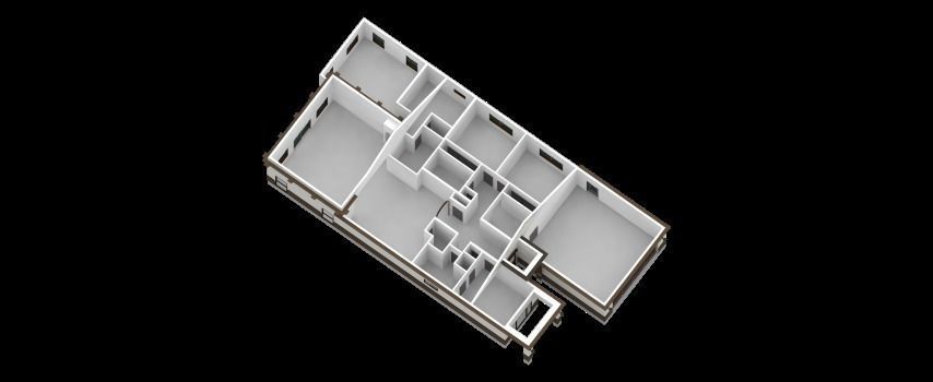 Residential 4 bed 3 bath 2 car garage  3D model_1