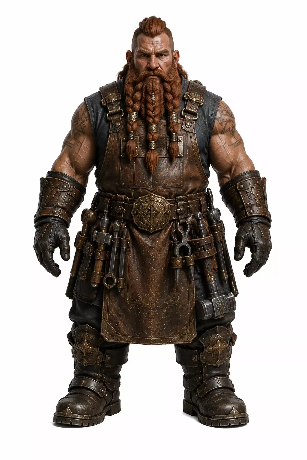 Dwarf Blacksmith high quality 3D Character 3D model