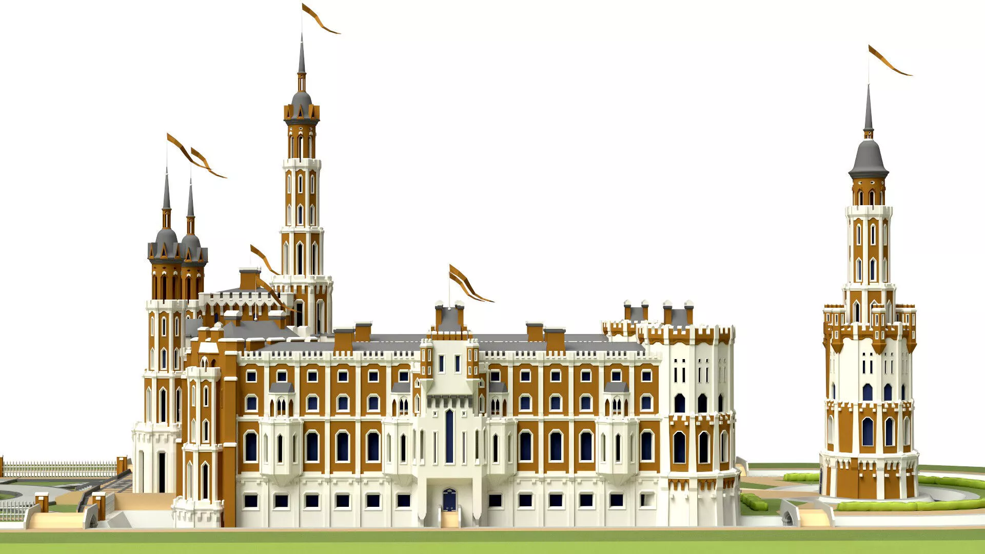 Castle Low-poly Low-poly 3D model