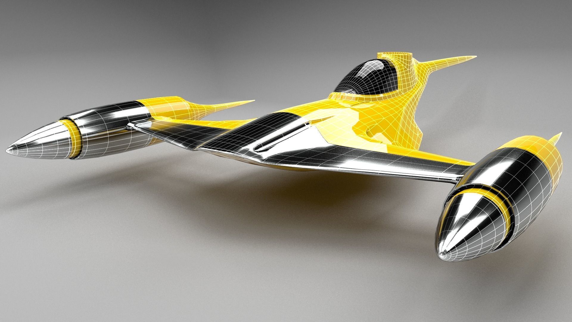 N-1 Starfighter Low-poly 3D model_2