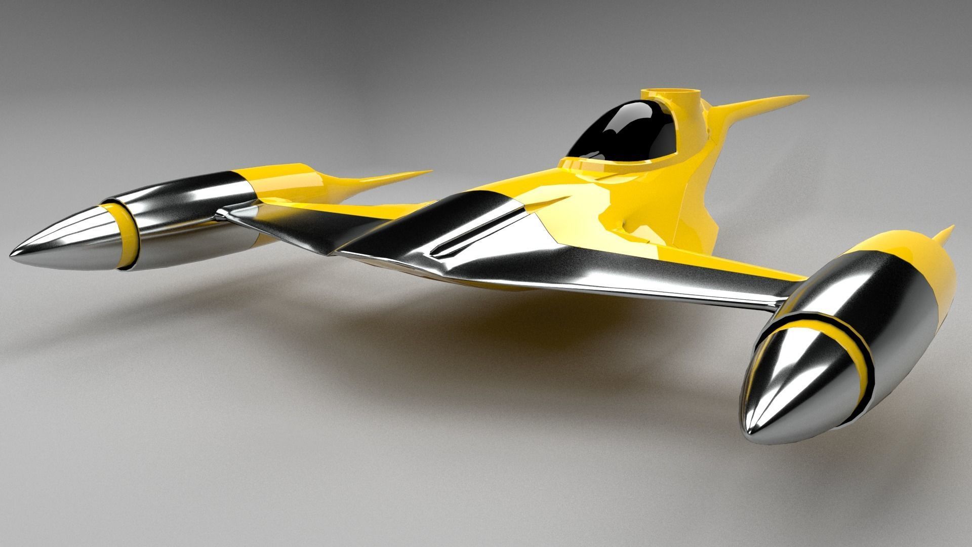 N-1 Starfighter Low-poly 3D model_1