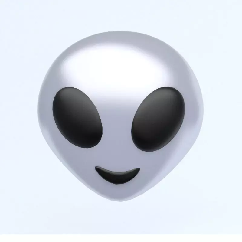 ALIEN EMOJI Low-poly 3D model_0