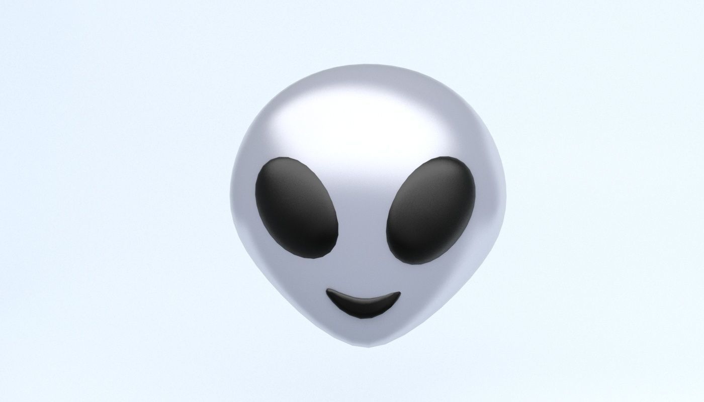 ALIEN EMOJI Low-poly 3D model_1
