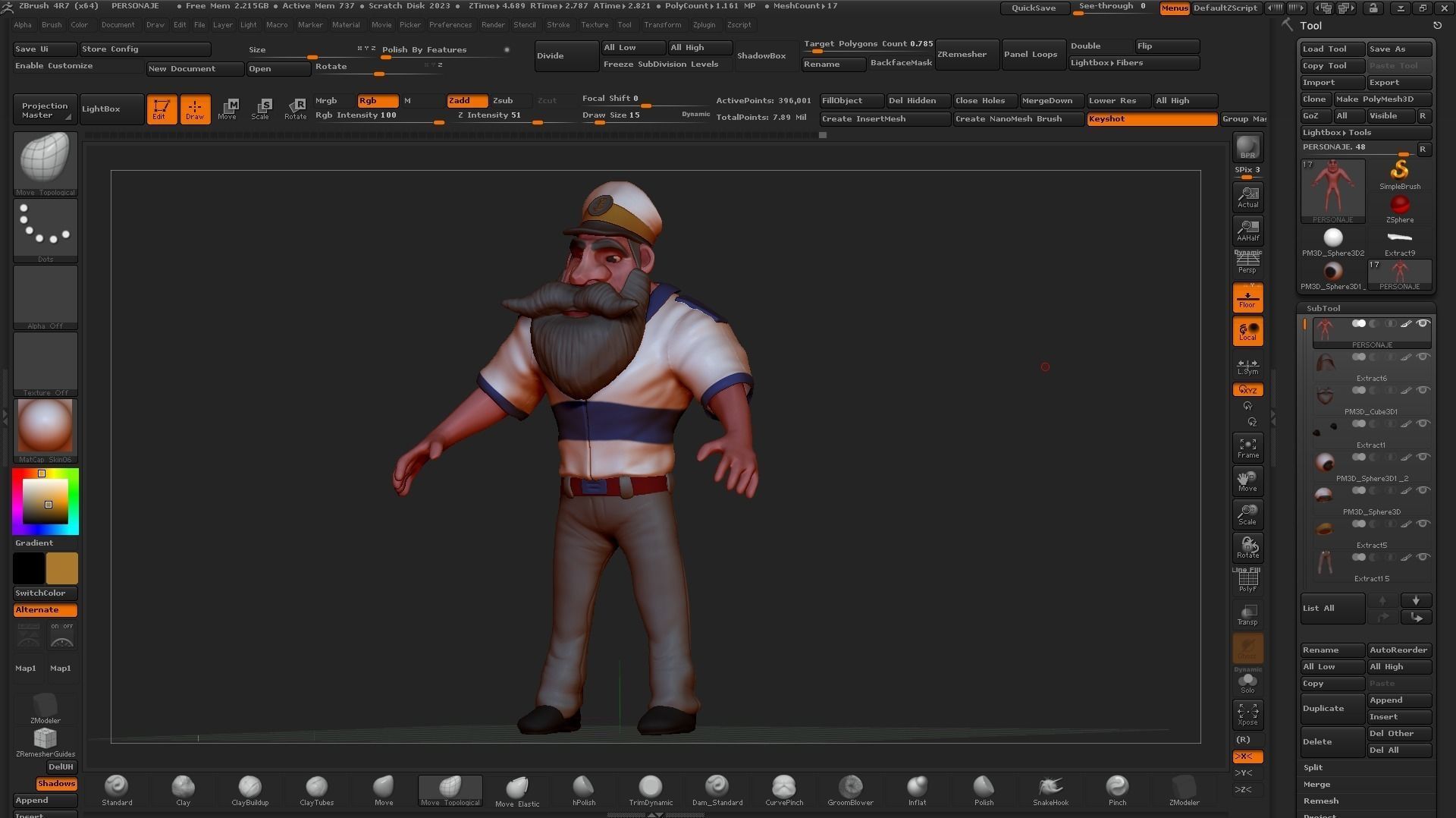 Character Design Marine Captain 3D model_3