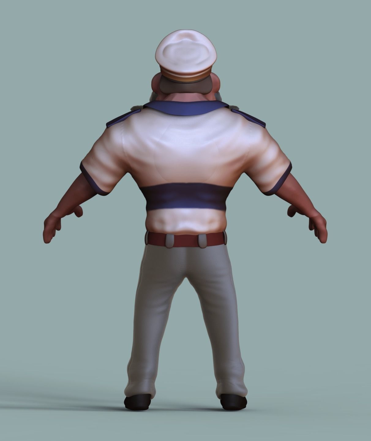 Character Design Marine Captain 3D model_2