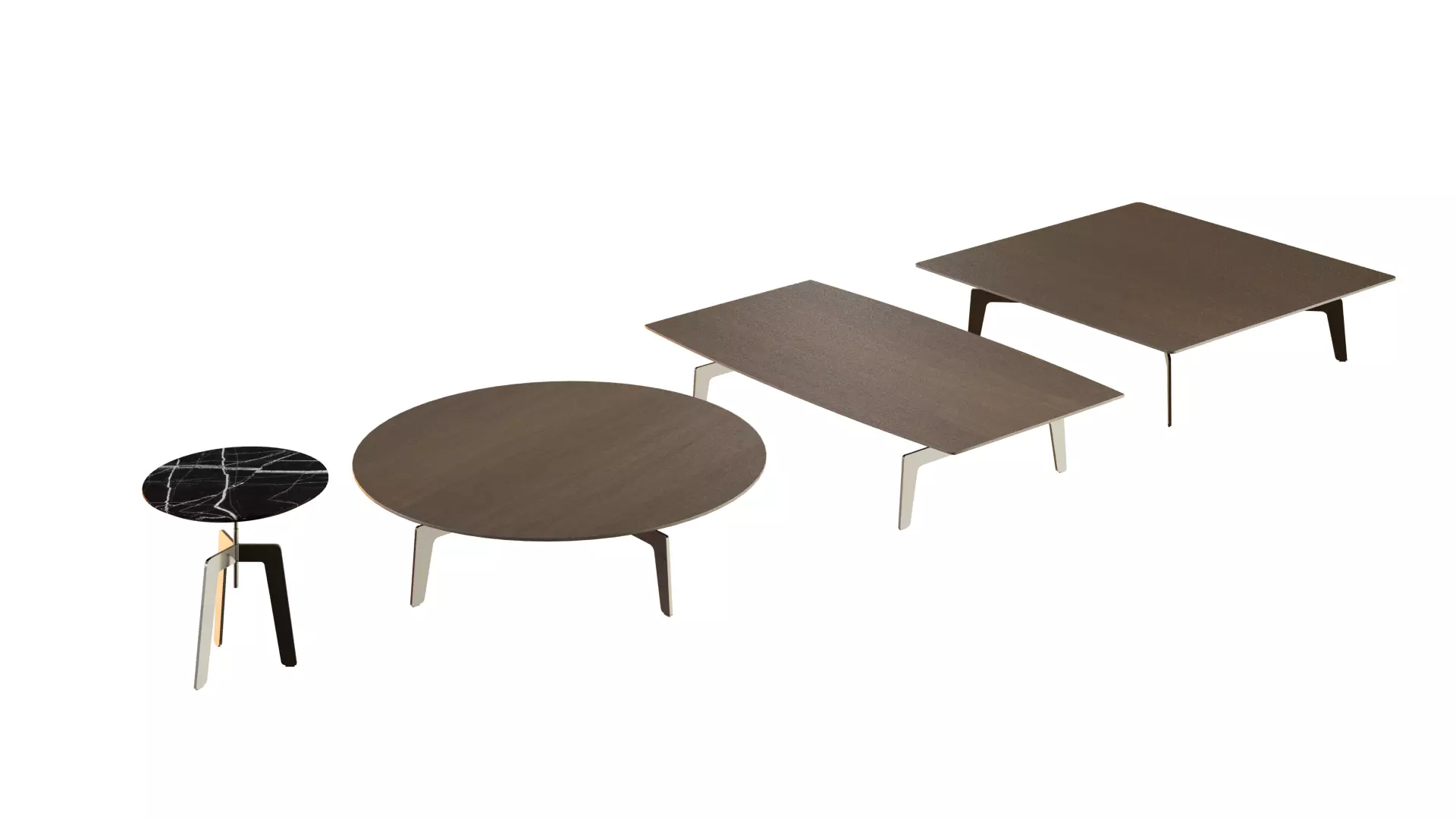 Coffee table set 3D model