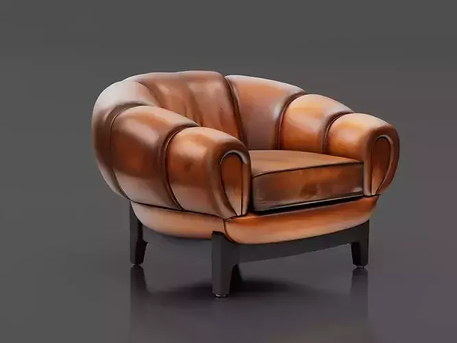 Armchair 01 Low-poly 3D model