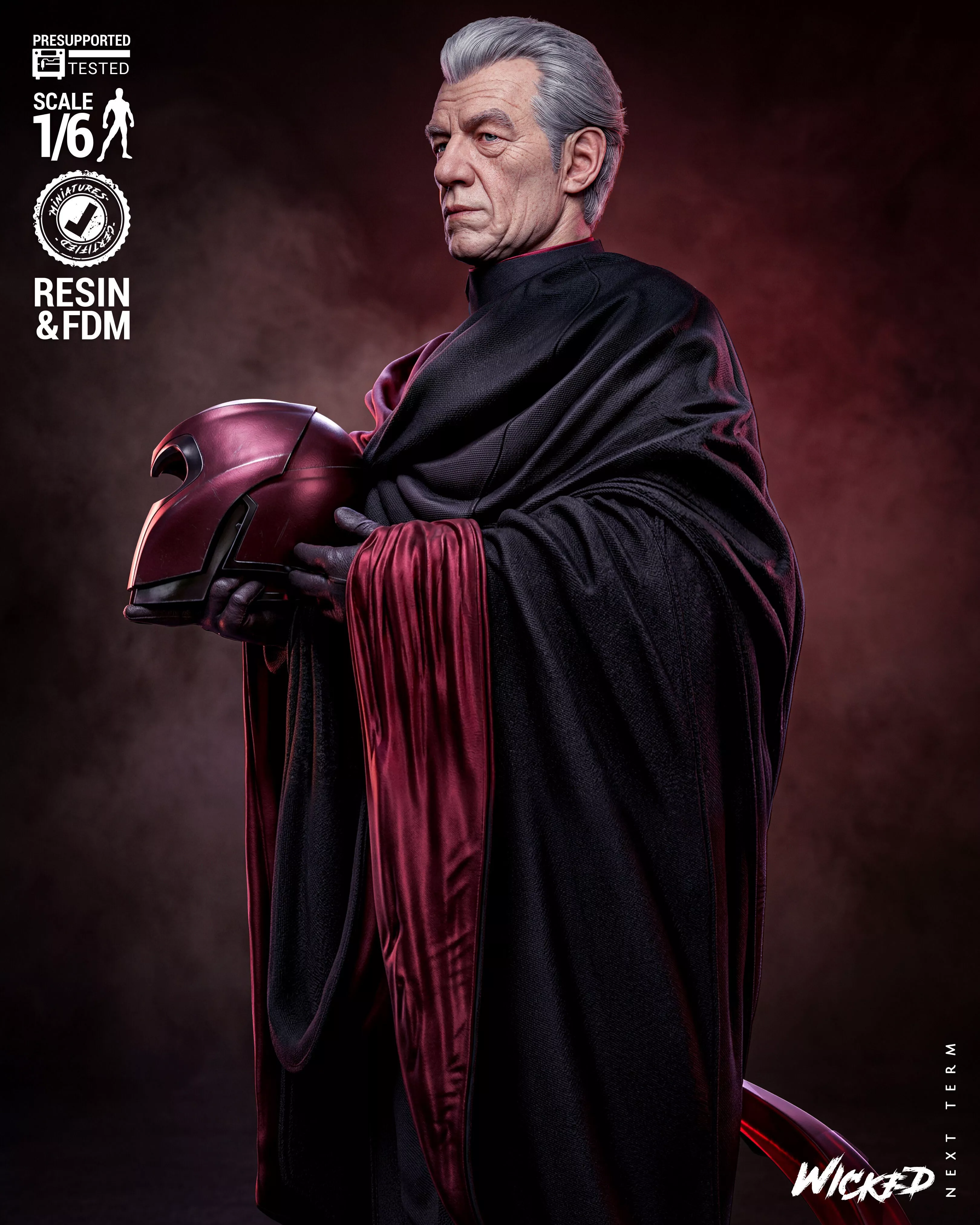 Wicked Marvel Magneto Sculpture 3D print model