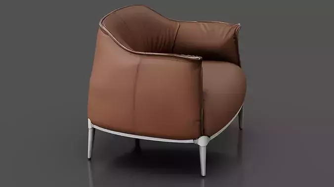 Chair 1 Low-poly 3D model 4