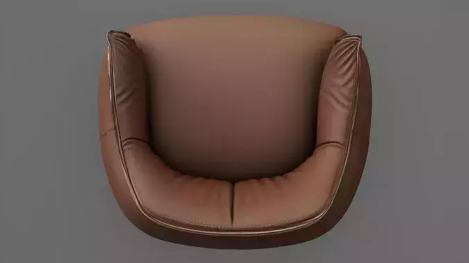 Chair 1 Low-poly 3D model 6
