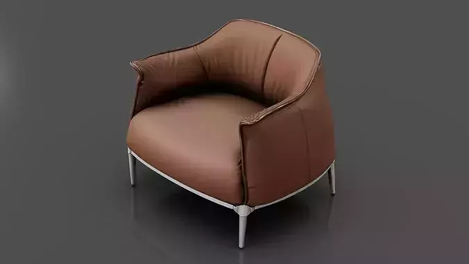 Chair 1 Low-poly 3D model 5