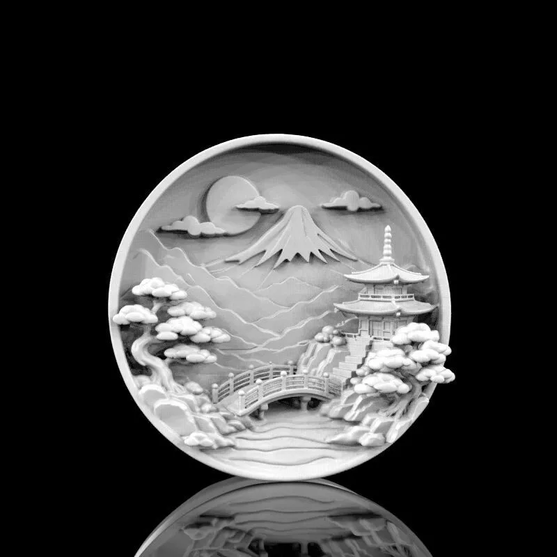 A mural of a bridge in Japan 3D print model
